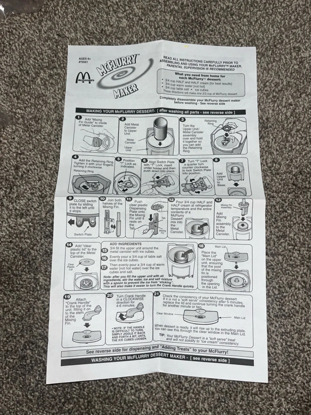 McDonalds McFlurry Maker 2003 New Unused Vintage MIckey D’s